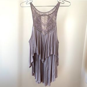 Free People Lavender Purple Cold Shoulder Tank